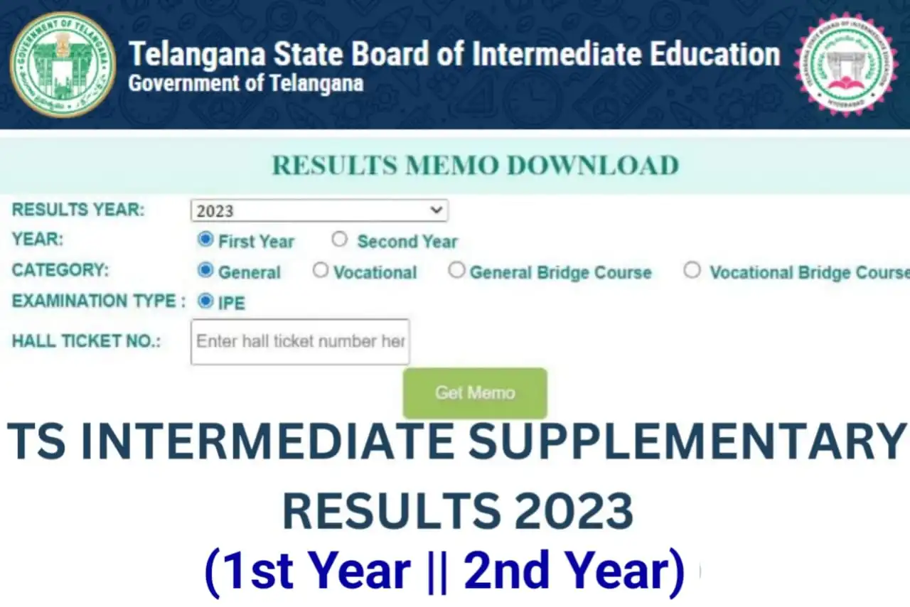 tsbie.cgg.gov.in (Out) TS Inter Supplementary Results 2023, Download