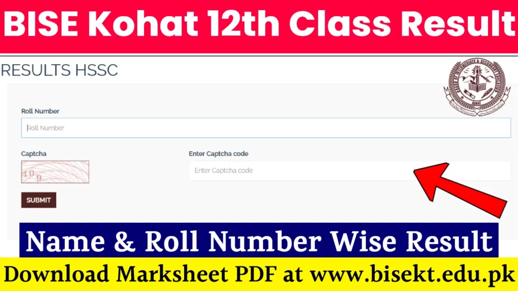 BISE Kohat 12th Class Result 2023