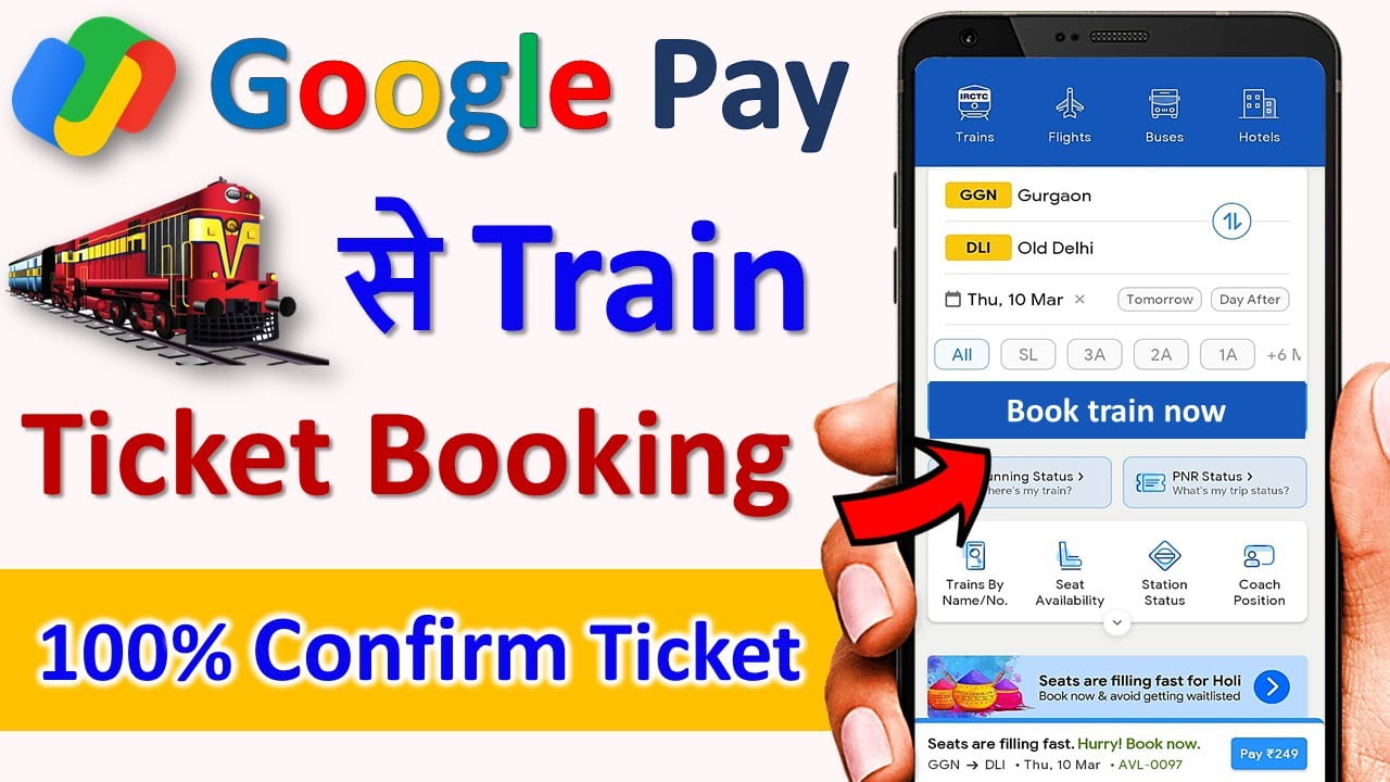 Google Pay Train Ticket Booking