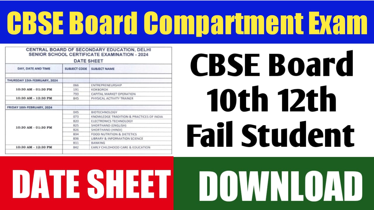 CBSE Compartment Exam 2024