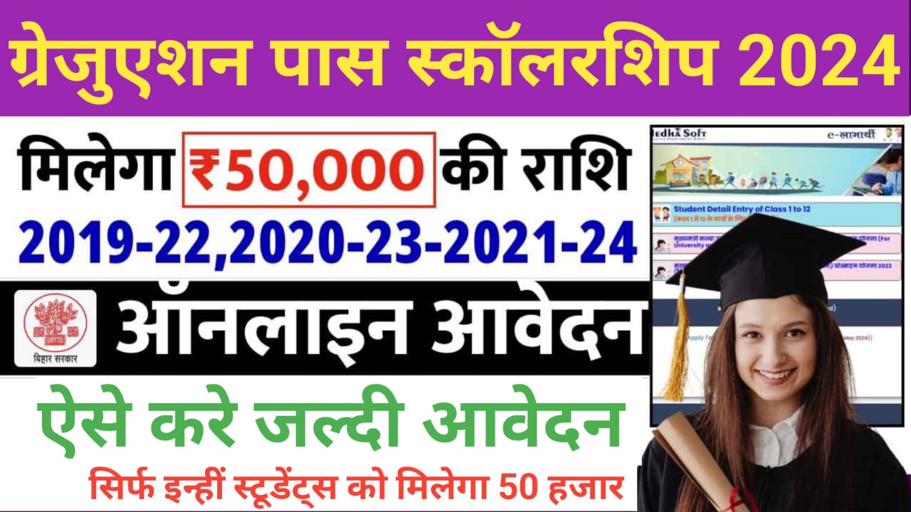 Bihar Graduation Scholarship 50000 Online Apply 2024